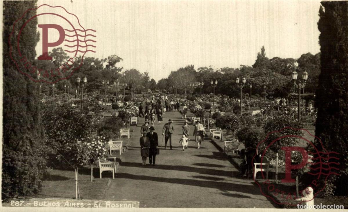 Postcards: ARGENTINA. BUENOS AIRES. PALERMO. EL ROSEDAL. RPPC FOTOGRAFICA