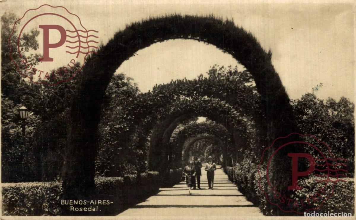 Postkarten: ARGENTINA. BUENOS AIRES. PALERMO. EL ROSEDAL. RPPC FOTOGRAFICA