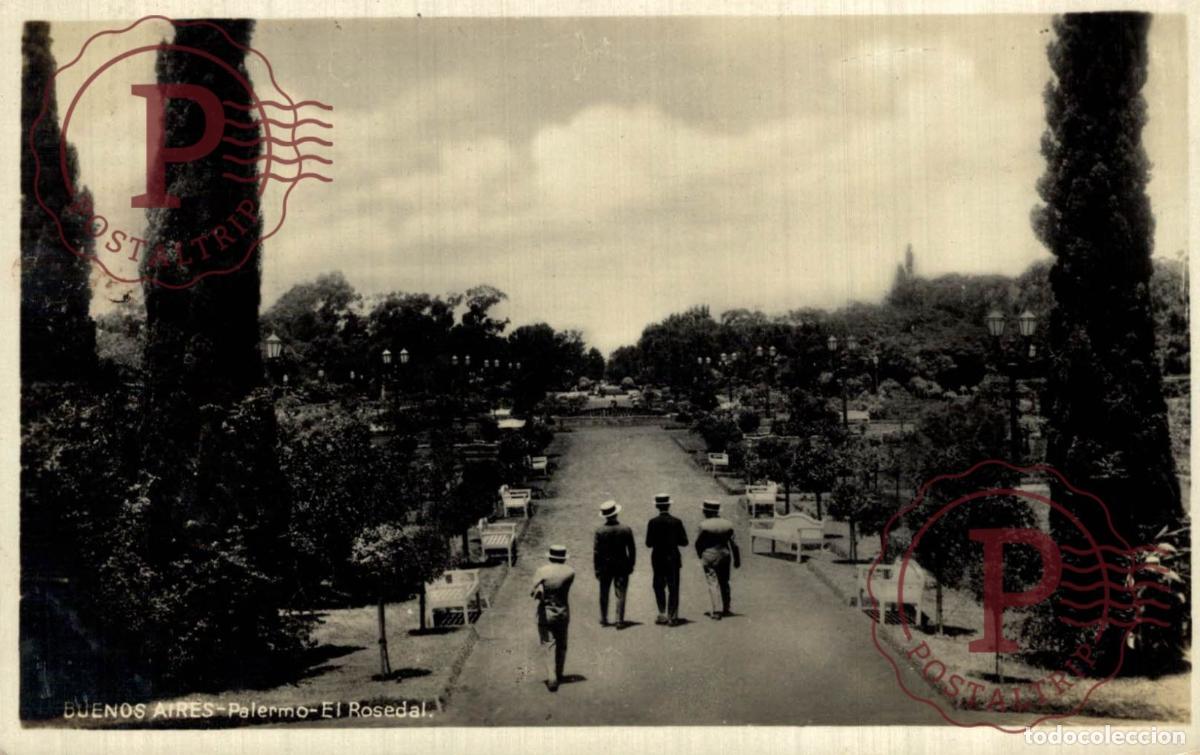 Postkarten: ARGENTINA. BUENOS AIRES. PALERMO. EL ROSEDAL. RPPC FOTOGRAFICA