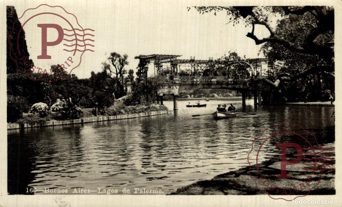 Postkarten: ARGENTINA. BUENOS AIRES LAGO DE PALERMO. RPPC. FOTOGRAFICA