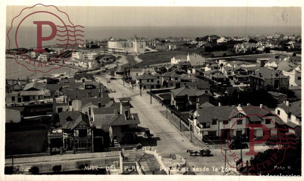 Postcards: ARGENTINA. ARGENTINA. MAR DE PLATA PANORAMA DESDE LA LOMA.. RPPC. FOTOGRAFICA KOHLMANN