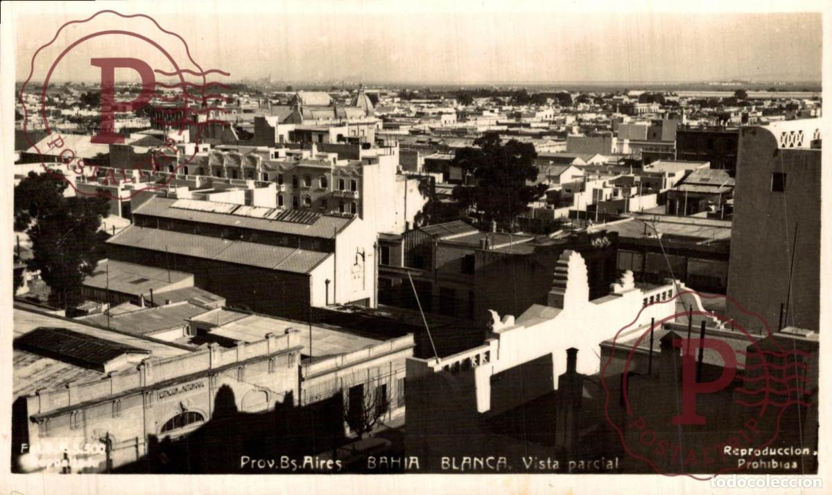 Postcards: ARGENTINA. BAHIA BLANCA. VISTA PARCIAL. RPPC. FOTOGRAFICA