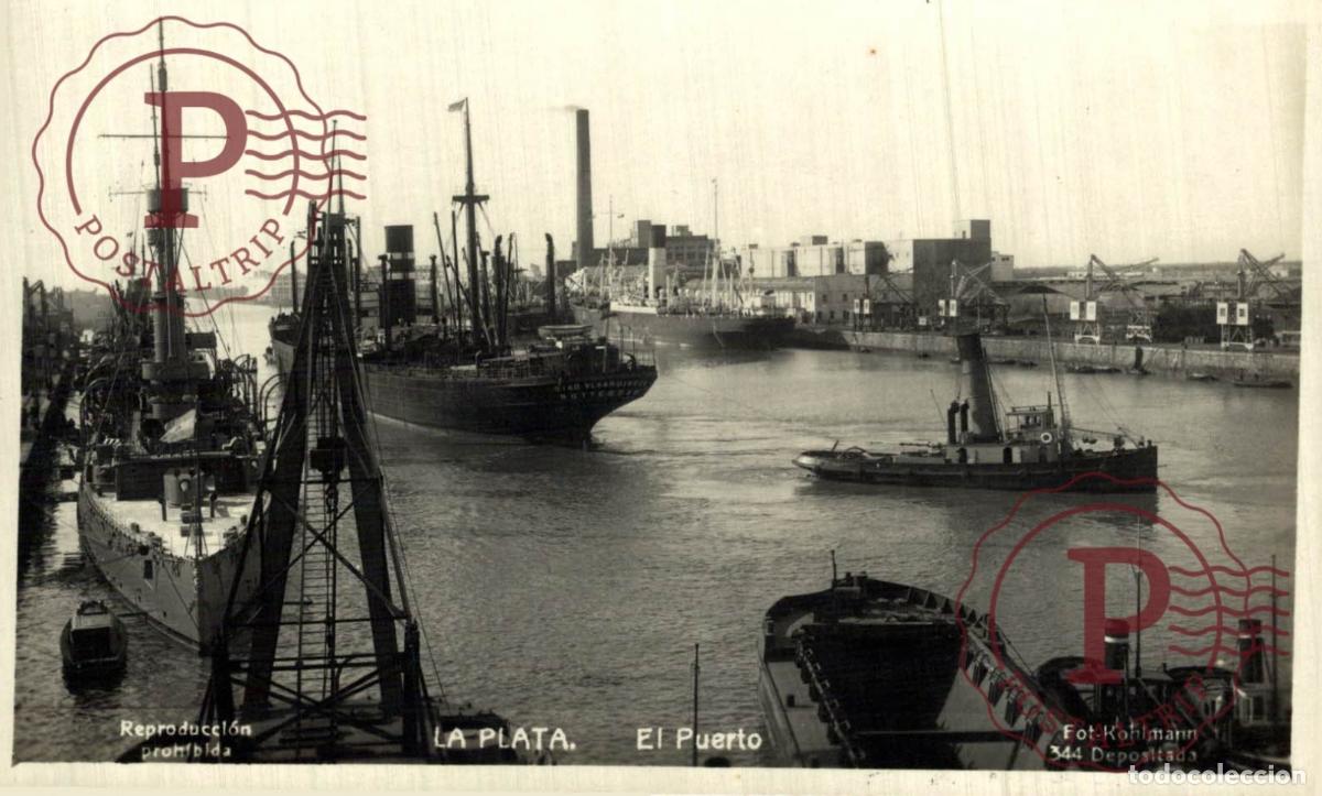 Postcards: ARGENTINA. LA PLATA. EL PUERTO. RPPC. FOTOGRAFICA. KOHLMANN.