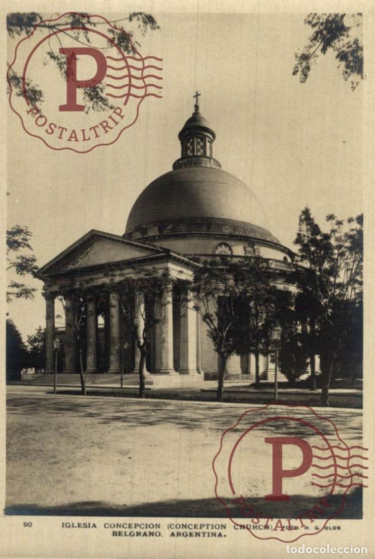 Postales: ARGENTINA. BELGRANO. IGLESIA CONCEPCION. RPPC. FOTOGRAFICA