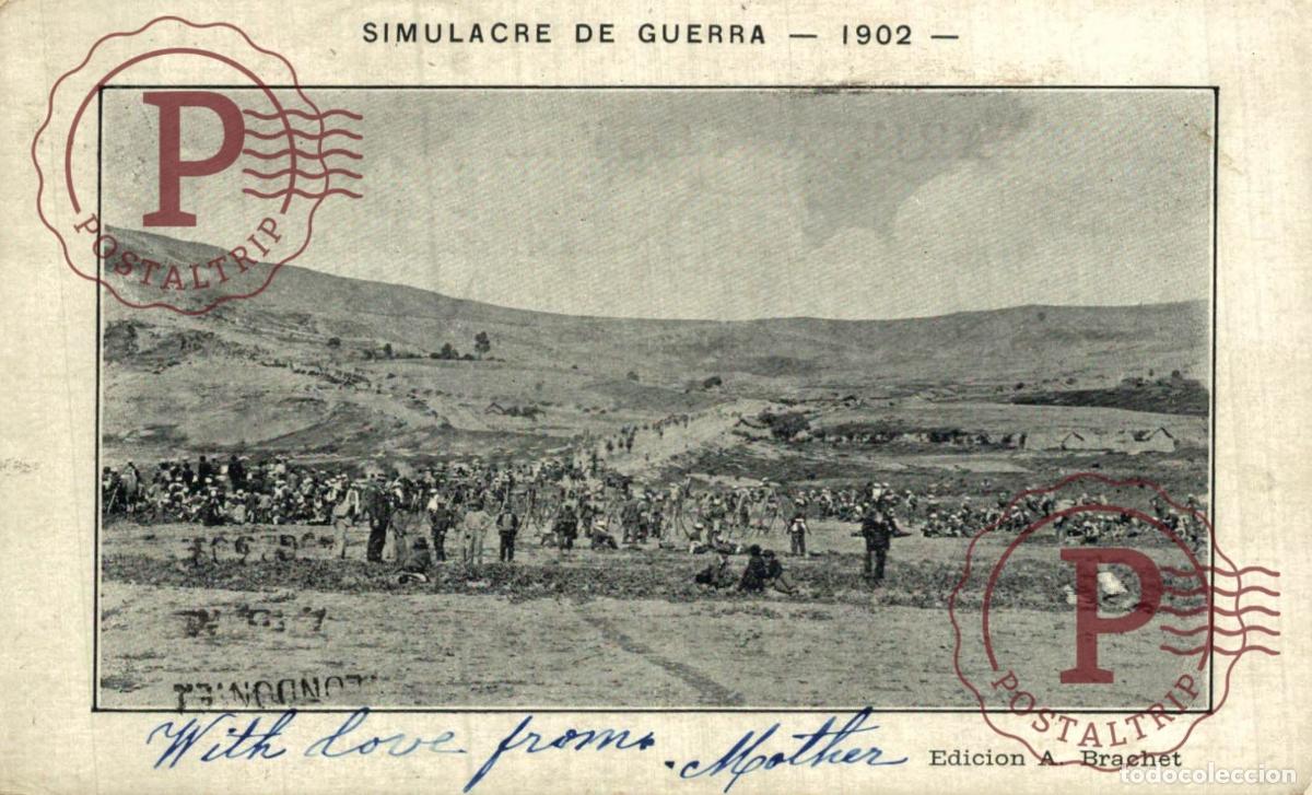 Postales: ARGENTINA. SIMULACRE DE GUERRA 1902. EDICION A. BRACHET. MILITAR MILITARY