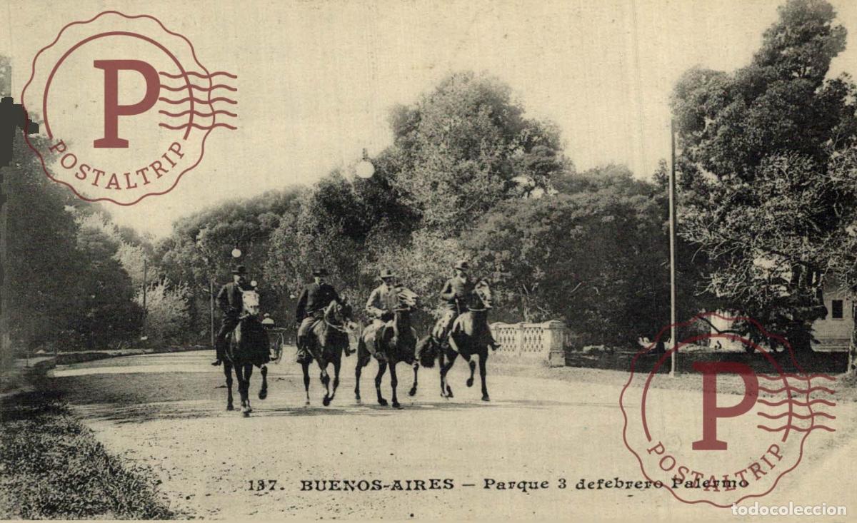 Postales: ARGENTINA. BUENOS AIRES. PARQUE 3 DE FEBRERO. PALERMO. CABALLOS