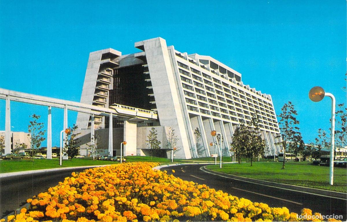 Postales: Postal de Walt Disney World Contemporary Resort y Monorriel