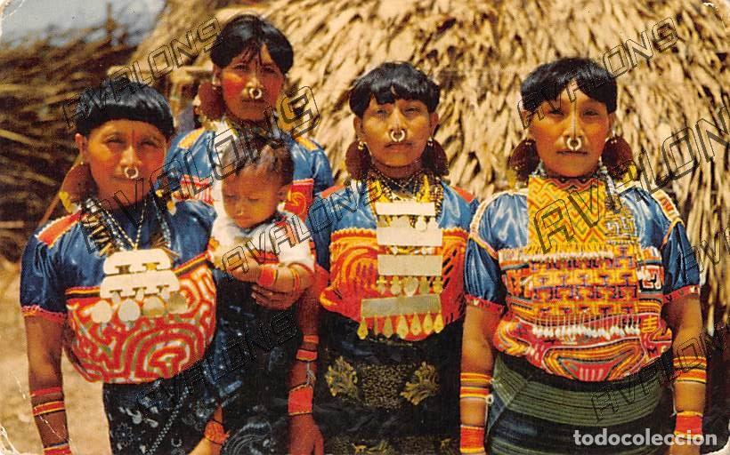 Postales: Indias de las pintorescas islas de San Blas en Panam&aacute; - A&ntilde;os 50