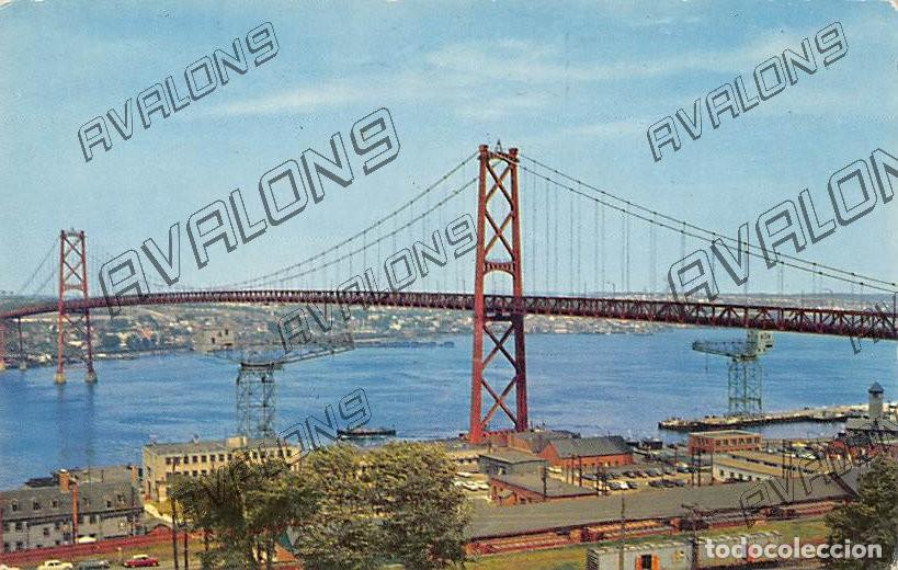 Postales: The Angus Macdonald memorial Bridge - Nova Scotia (Canad&aacute;) - A&ntilde;os 60 - sin circular