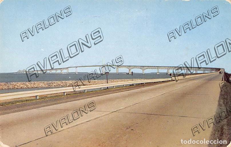 Postales: CHESAPEAKE BAY BRIDGE - Marylands, Annapolis (Estados Unidos) - A&ntilde;os 60 - Sin circular