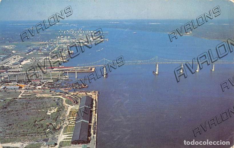 Postales: Mathews Bridge cruzando el St. John River, Jacksonville, Florida (Estados Unidos) a&ntilde;os 60