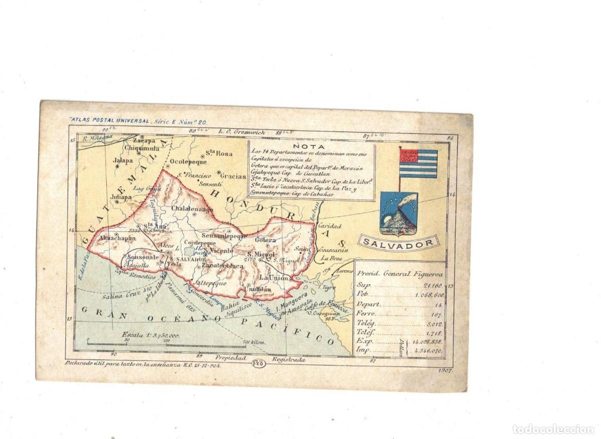 Postales: ATLAS POSTAL UNIVERSAL. SALVADOR