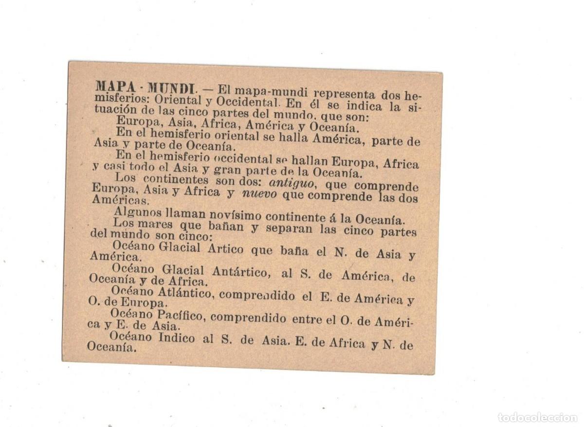 Postales: MAPA-MUNDI. CARTA DE HONOR - Foto 2