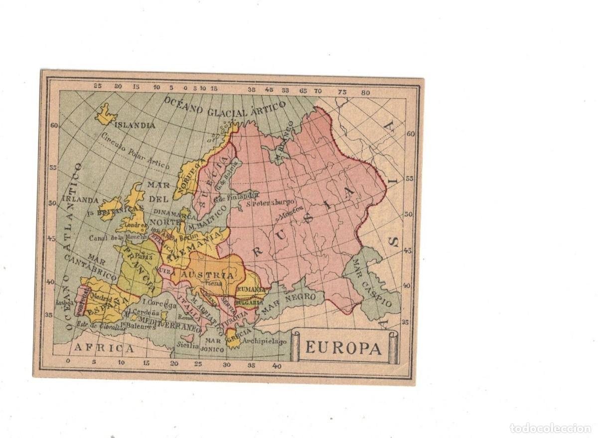Postales: MAPA. EUROPA. PRIMEROS DEL SIGLO XX