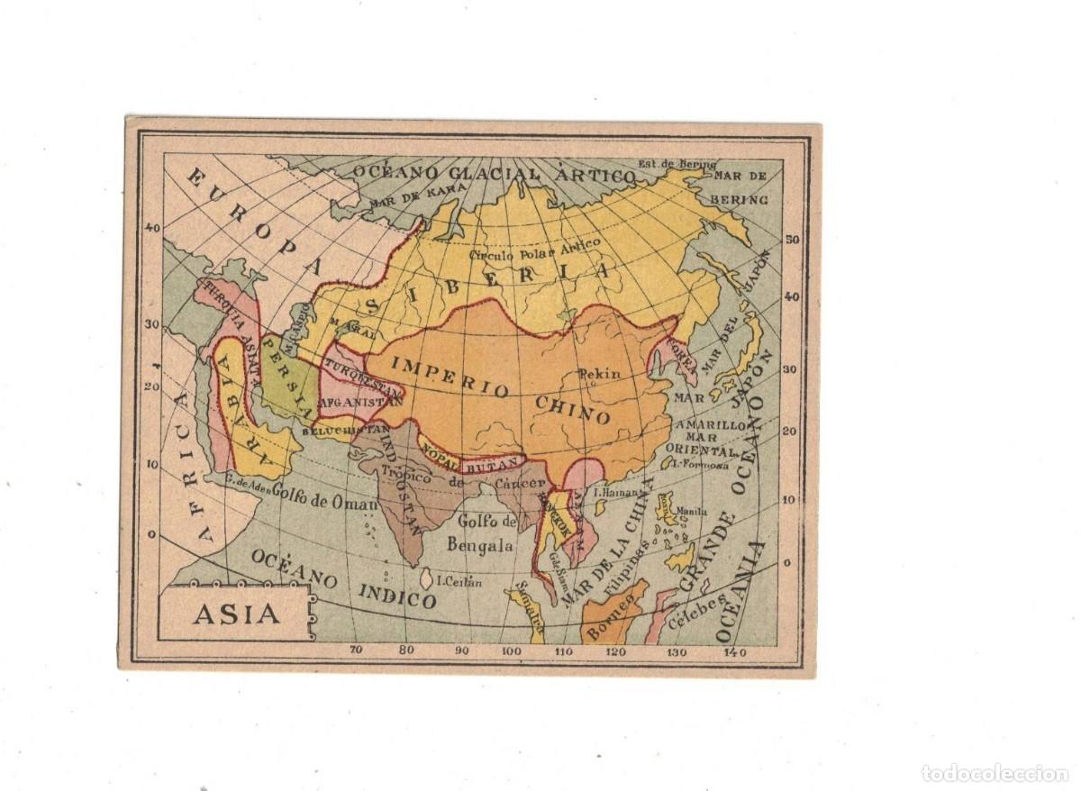 Postales: MAPA. ASIA. PRICIPIO SIGLO XX