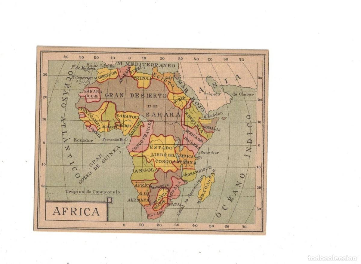 Postales: MAPA. AFRICA. PRICIPIO SIGLO XX