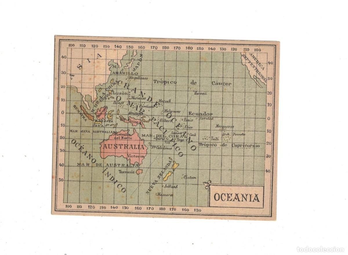 Postales: MAPA. ACEANIA. PRICIPIO SIGLO XX