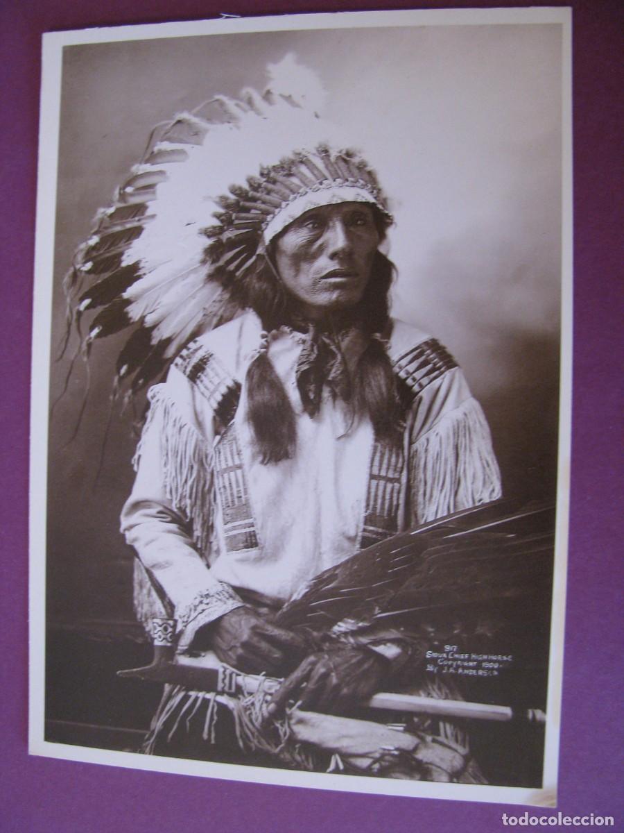 Postales: POSTAL DE EE.UU. ED. AZUSA 2000. NATIVOS AMERICANOS. HIGH HORSE. TASUNKE WANKATUA, BRULE SIOUX CHIEF