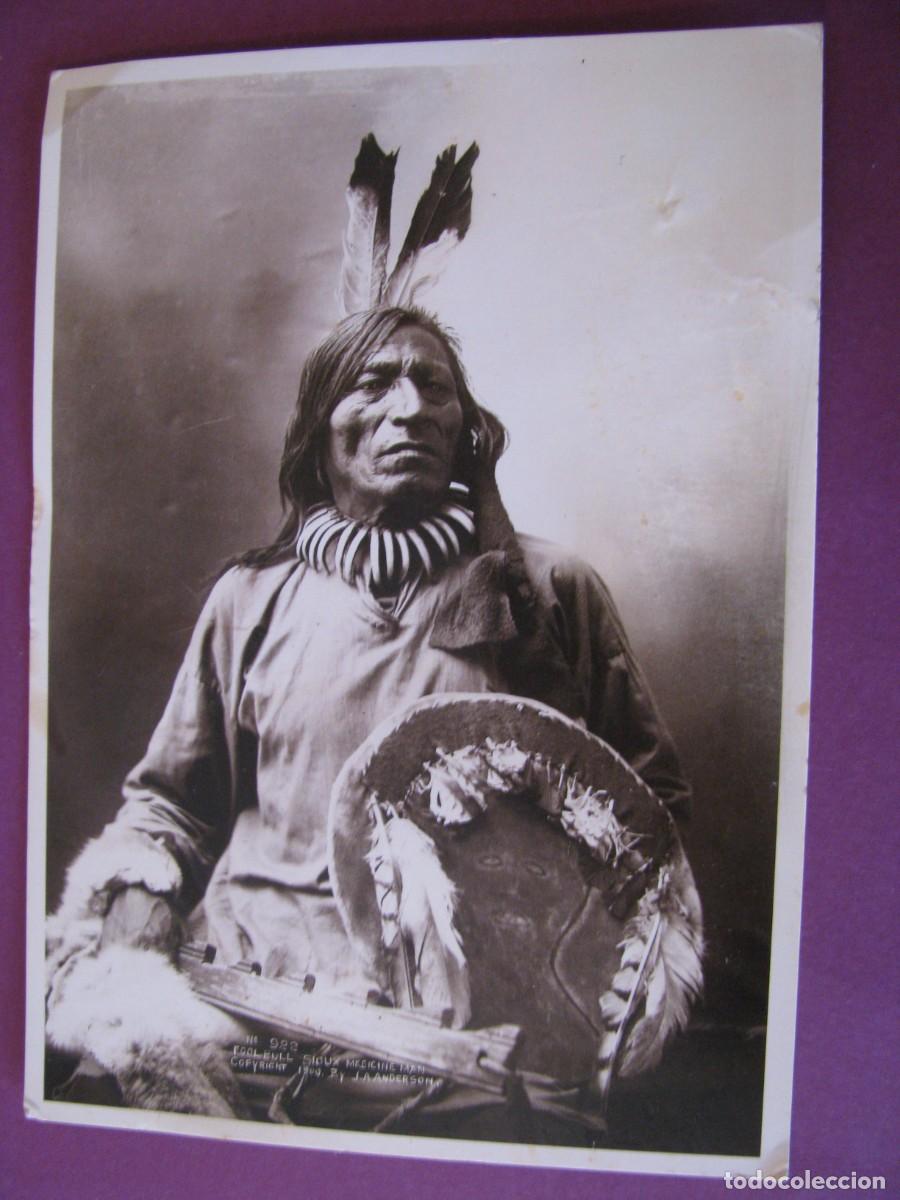 Postales: POSTAL DE EE.UU. ED. AZUSA 2000. NATIVOS AMERICANOS. FOOL BULL, TATANKA WITKO. BRULE SIOUX MEDICINE