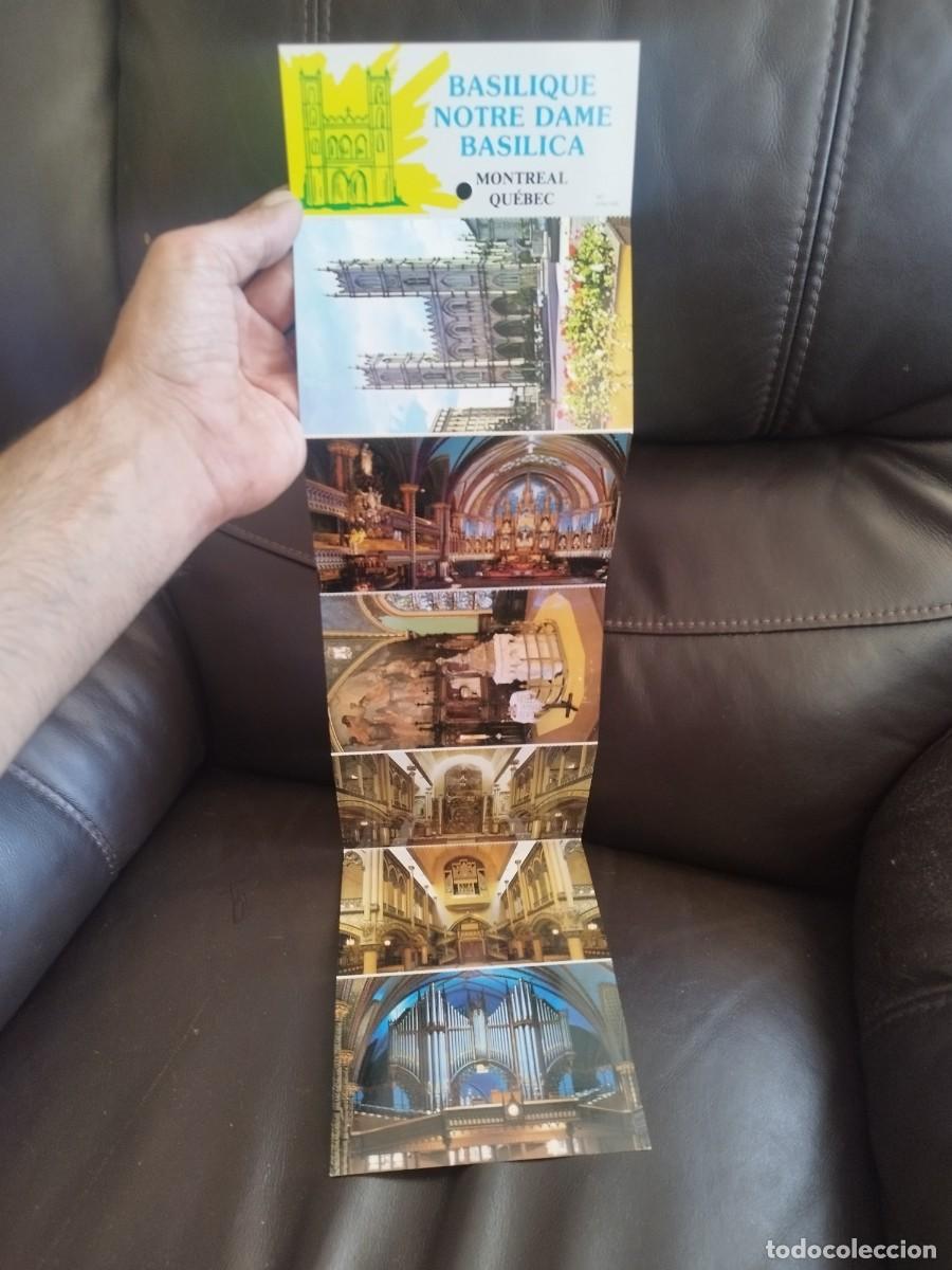 Postales: Carpeta de tarjetas postales, de la Bas&iacute;lica Notre Dame en Montreal, Quebec, Canad&aacute;.