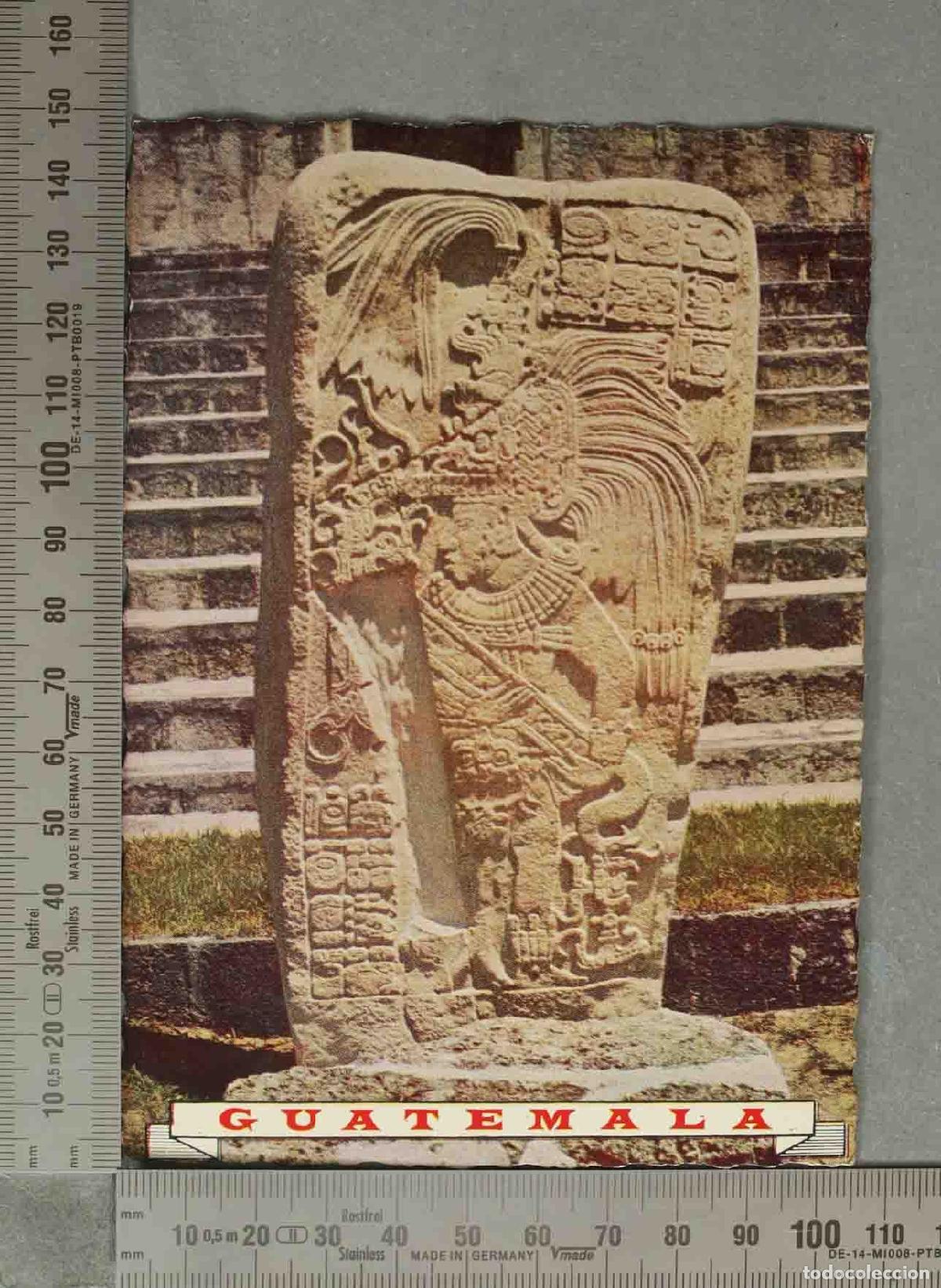 Postales: POSTAL. La Estela 10 de Ceibal, Sayaxch&eacute;, Pet&eacute;n, Guatemala