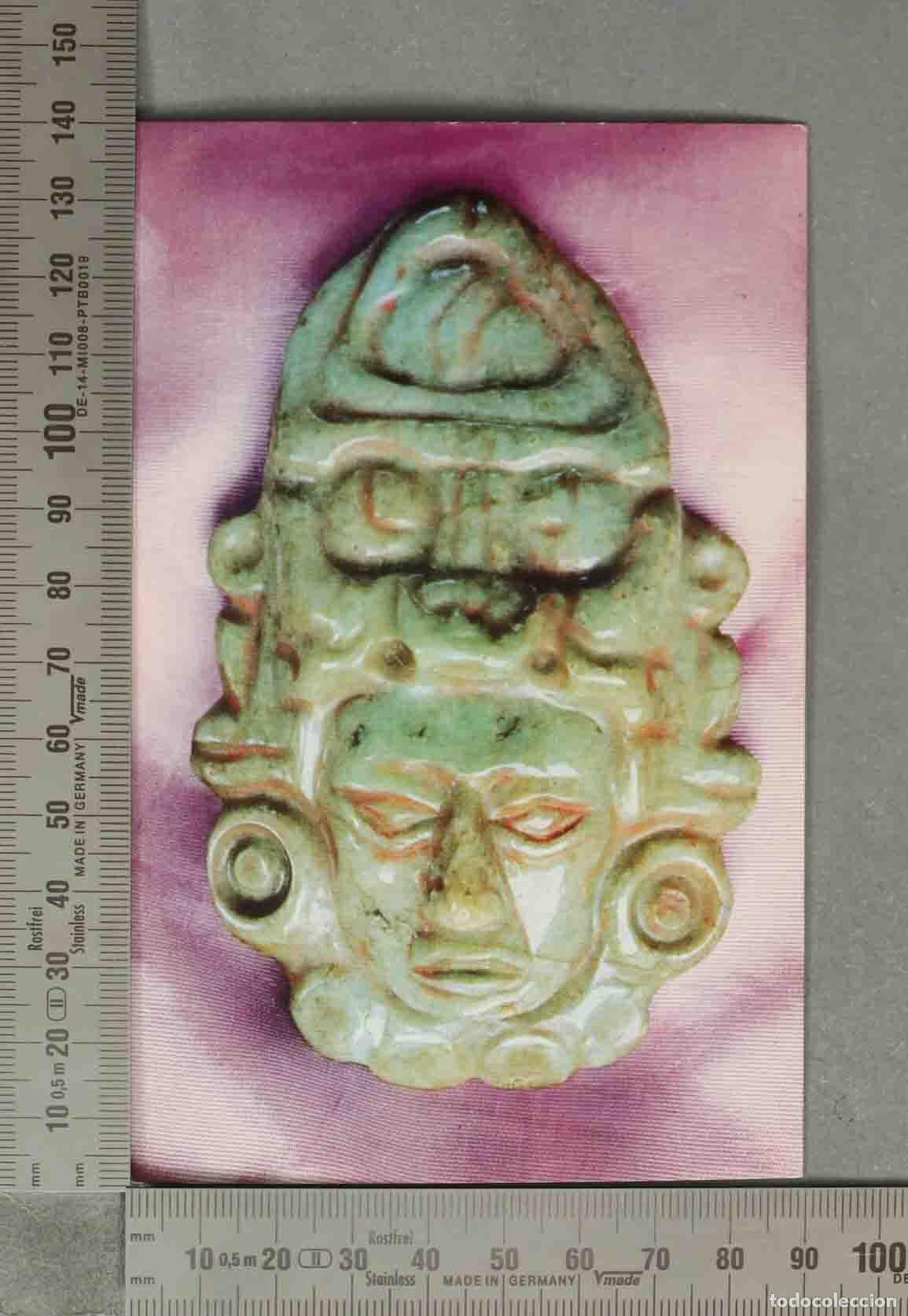 Postales: POSTAL. Colgante pectoral maya de jade