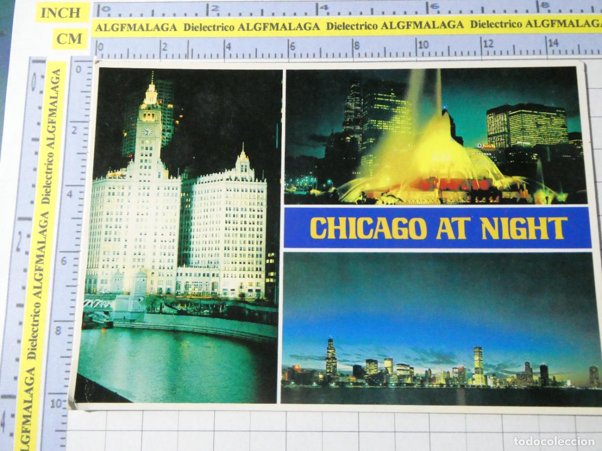Postales: POSTAL DE ESTADOS UNIDOS. CHICAGO AT NIGHT. 2596