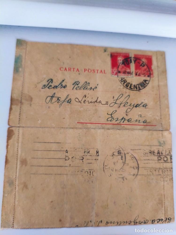 Postales: CARTA POSTAL CIRCULADA ARGENTINA A L&Eacute;RIDA (1900s) - REVERSO CON CROQUIS MANUSCRITO DE INVENTO / PATE