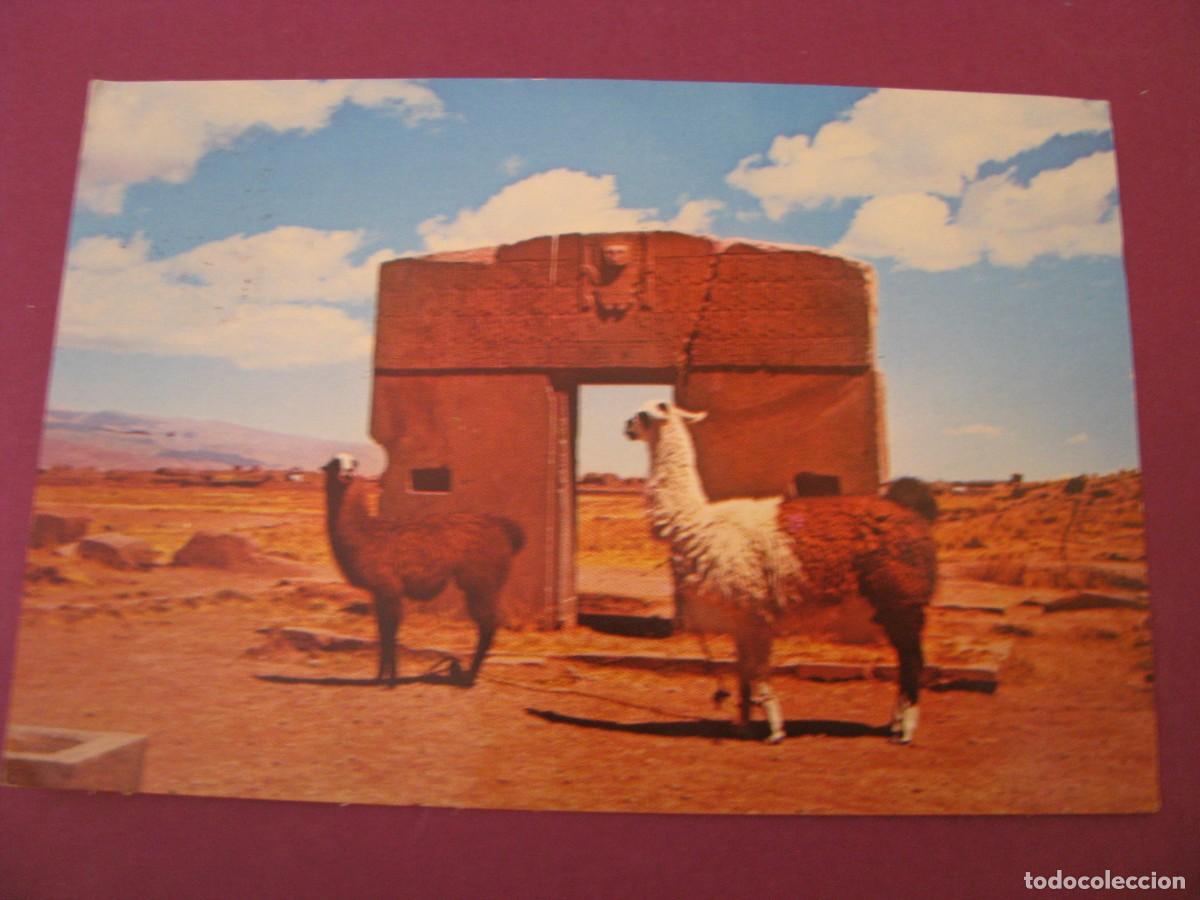 Postales: POSTAL DE BOLIVIA. TIWANAKU. PUERTA DEL SOL. CIRCULADA