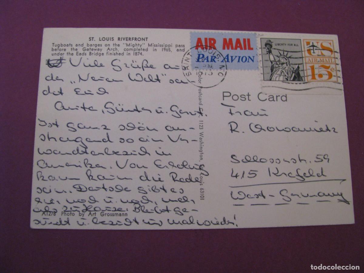 Postales: POSTAL DE EE.UU. LOUIS RIVERFRONT. CIRCULADA - Foto 2