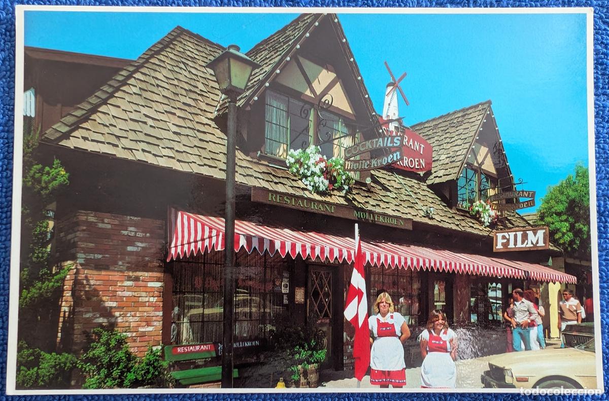 Postales: Postal sin circular del Restaurante M&oslash;llekroen - Pueblo dan&eacute;s de Solvang - California (A&ntilde;os 70)