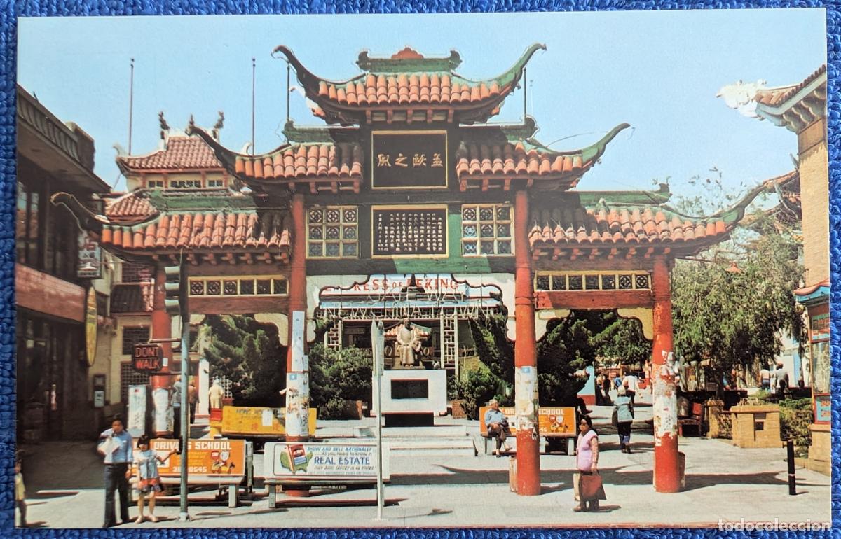 Postales: Postal sin circular de la puerta de entrada a Chinatown - Los Angeles - California (1968)