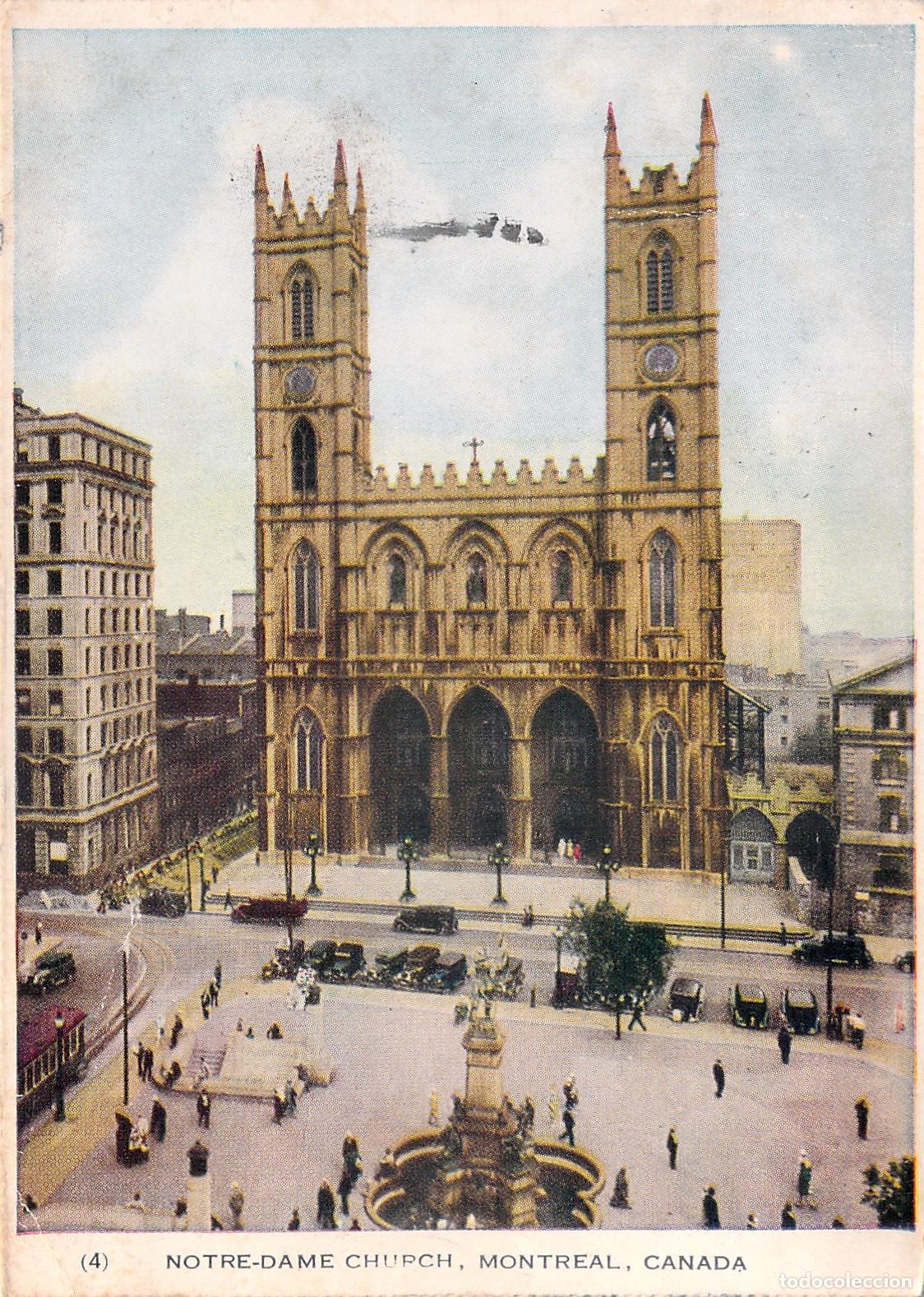 Postales: Postal de la Bas&iacute;lica de Notre-Dame en Montreal Canad&aacute;