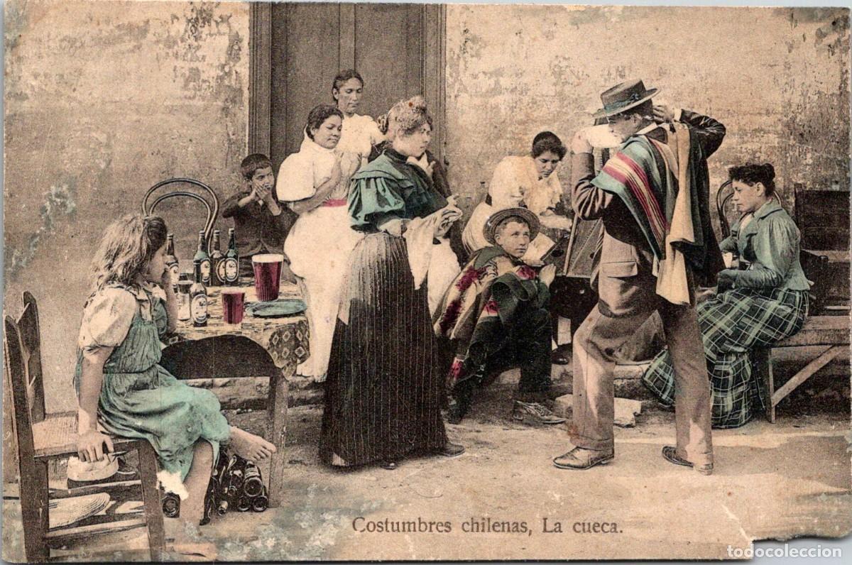 Postales: Chile - Costumbres chilenas - La cueca - Editor Adolfo Stegmann n&ordm; 124 - 130x86mm