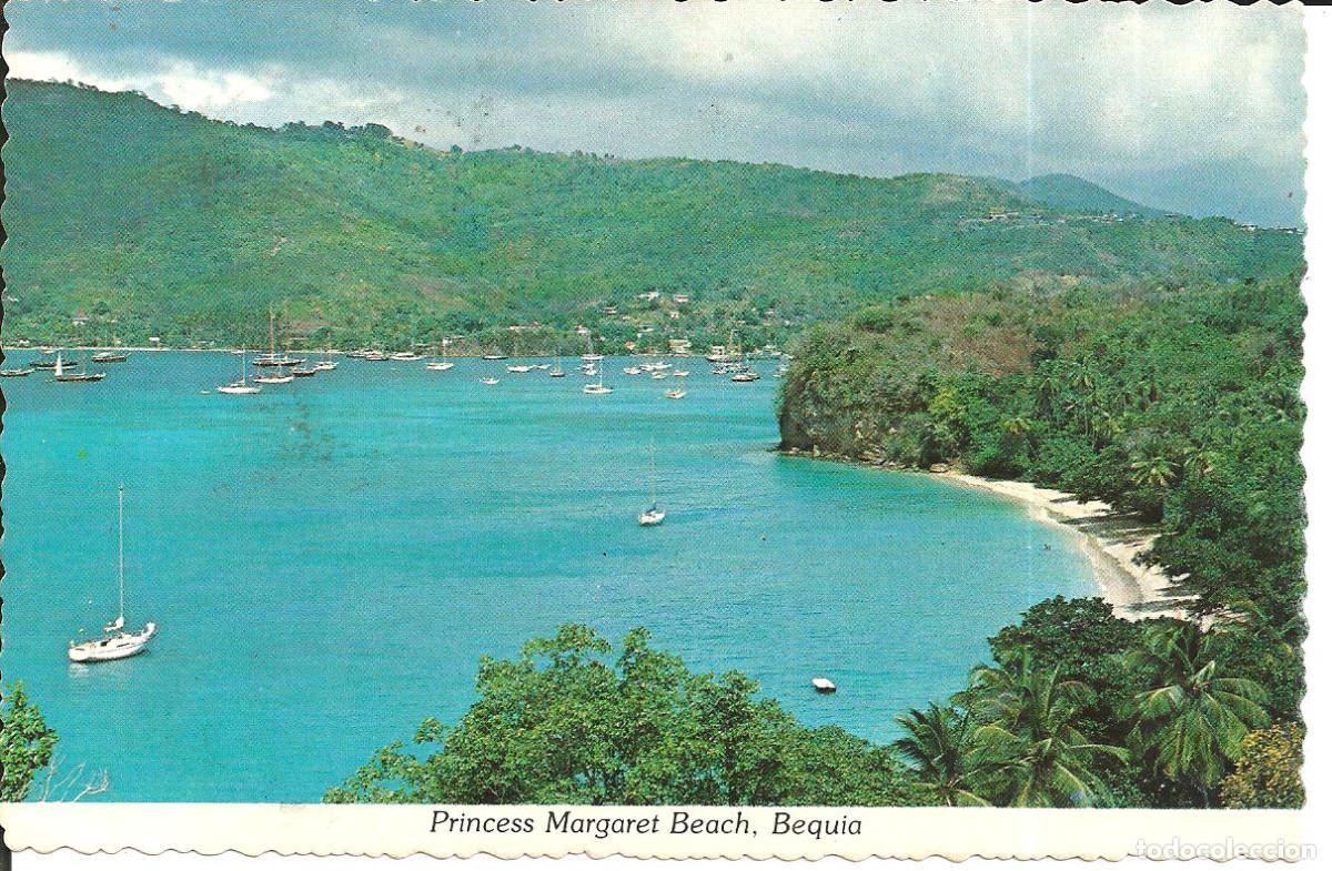 Postales: POSTAL BEQUIA (ISLA DEL CARIBE) - PRINCESS MARGARET BEACH - CIRCULADA