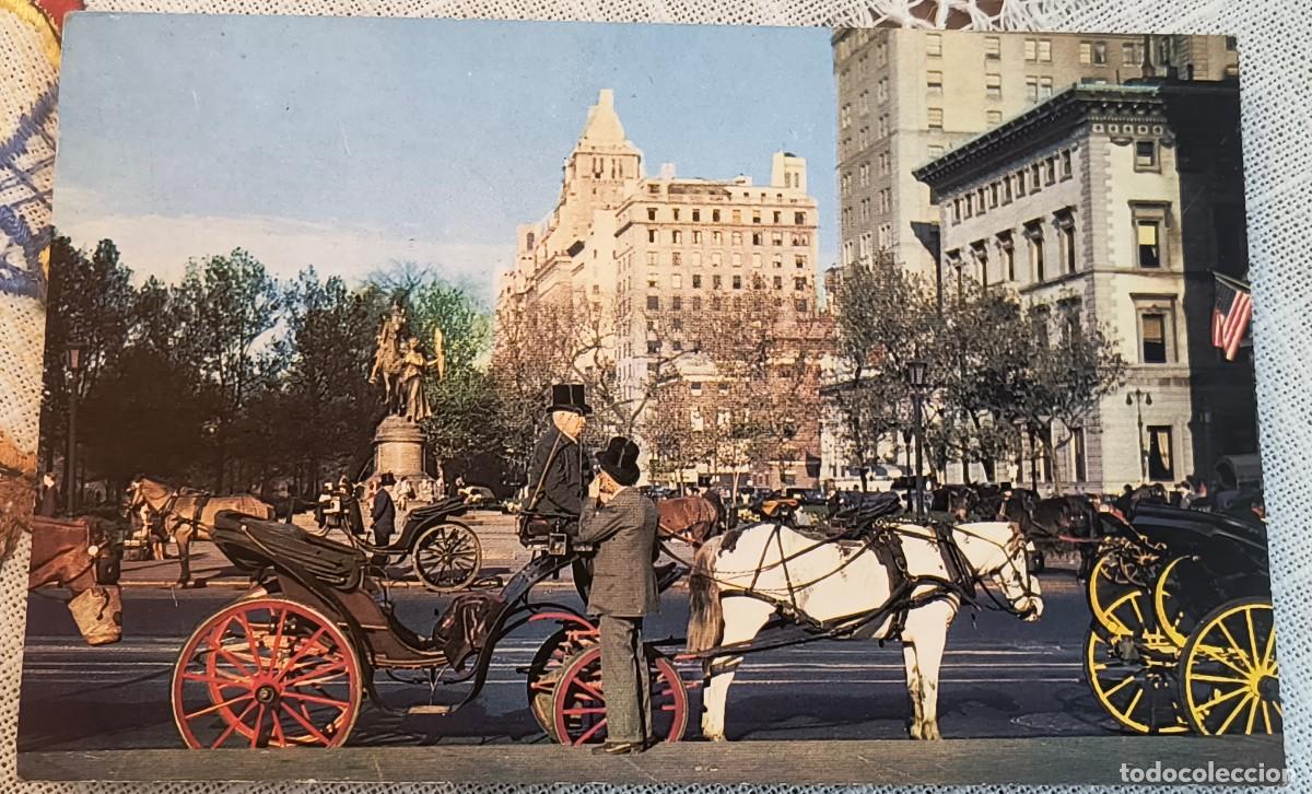 Postales: POSTAL | CARRUAJES EN LA CALLE 59 - NUEVA YORK / CIRCULADA