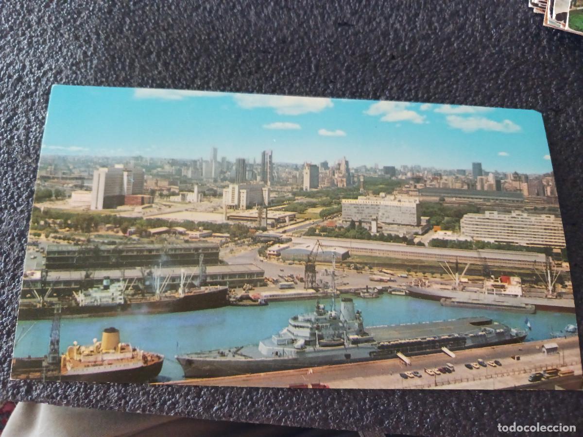 Postales: buenos aires, vista aerea desde el puerto, ed. doble a, 18 x 10 cm.