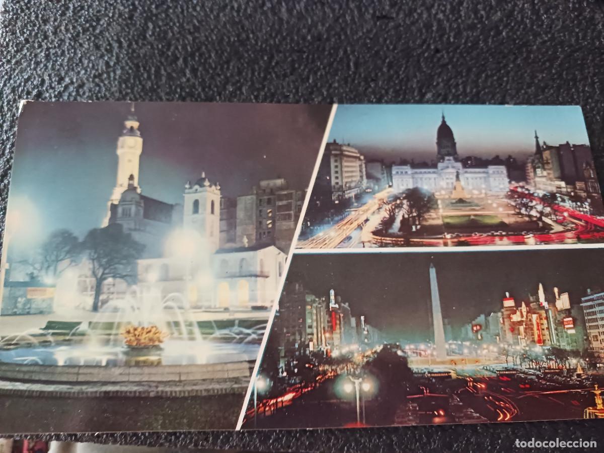 Postkarten: buenos aires, cabildo, congreso y obelisco, ed. edicolor, escrita