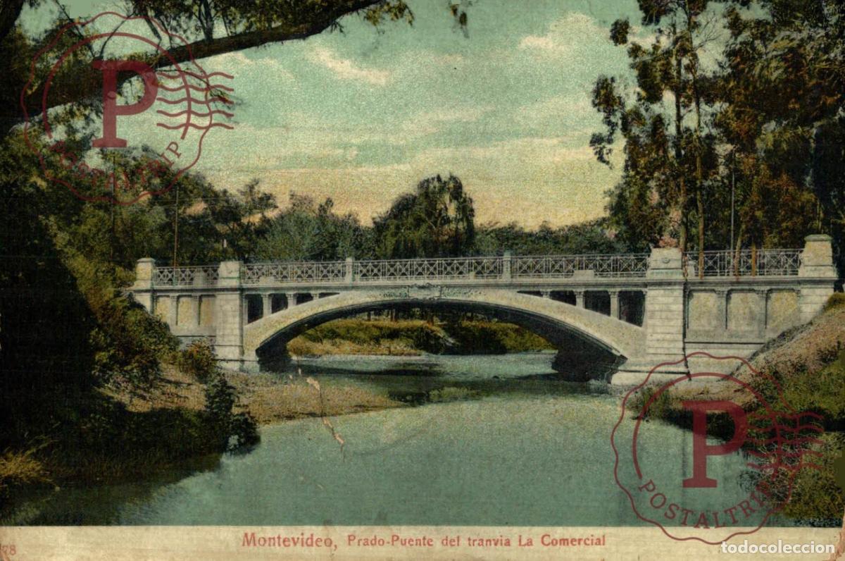 Postales: URUGUAY. MONTEVIDEO. PRADO PUENTE DEL TRANVIA COMERCIAL.