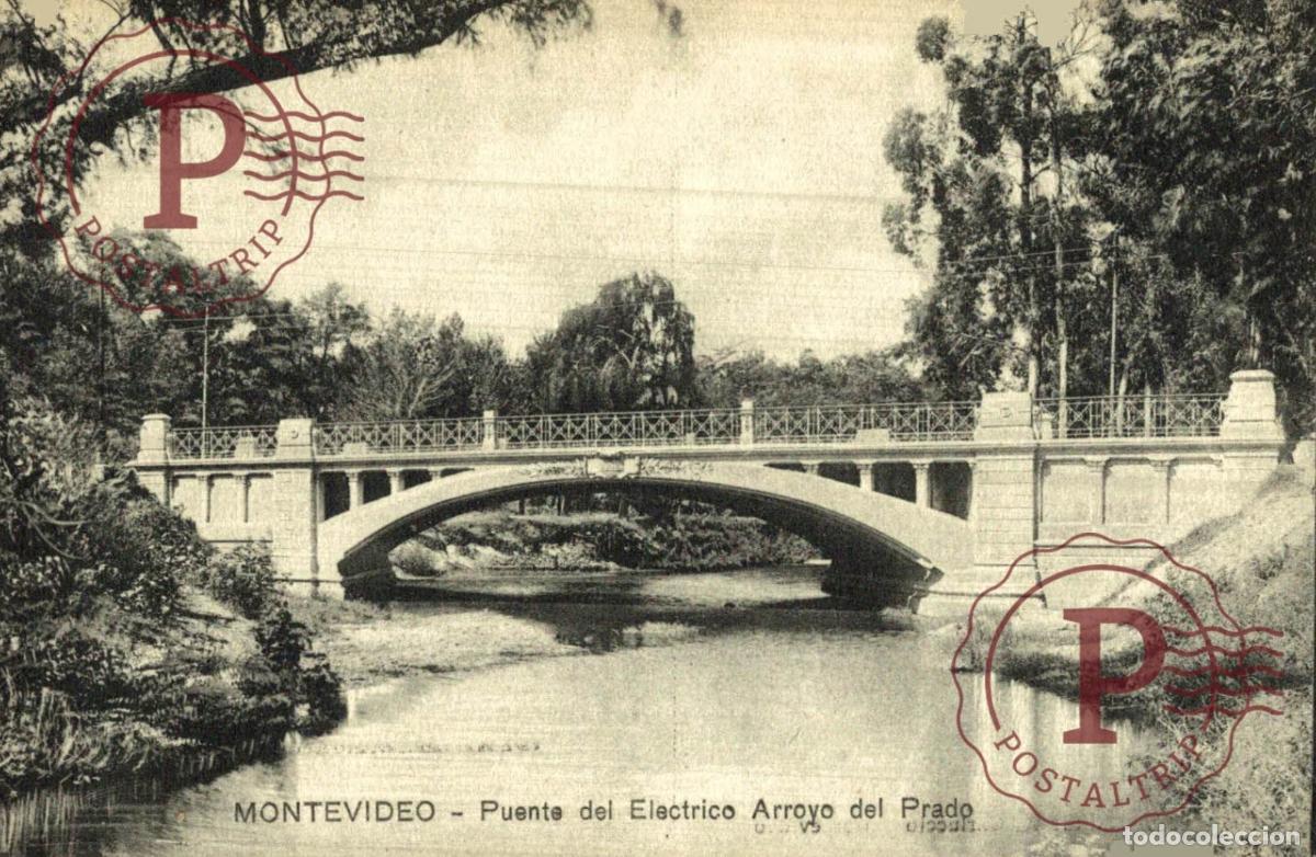 Postales: URUGUAY. MONTEVIDEO. PUENTE DEL ELECTRICO ARROYO DEL PRADO.