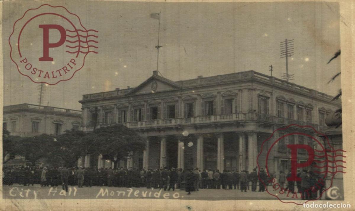 Postales: URUGUAY. MONTEVIDEO. CITY HALL. RPPC FOTOGRAFICA. REAL PHOTO.