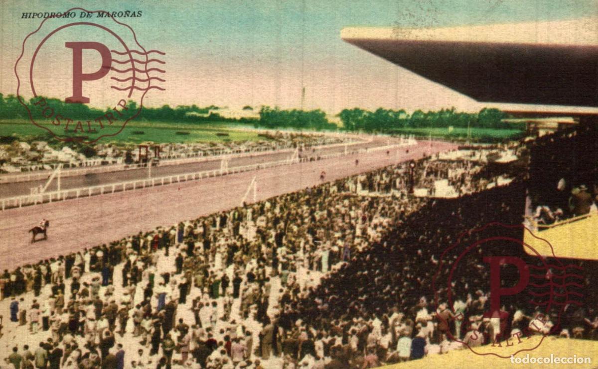 Postales: URUGUAY. MONTEVIDEO. HIPODROMO DE MARO&Ntilde;AS. - Foto 1