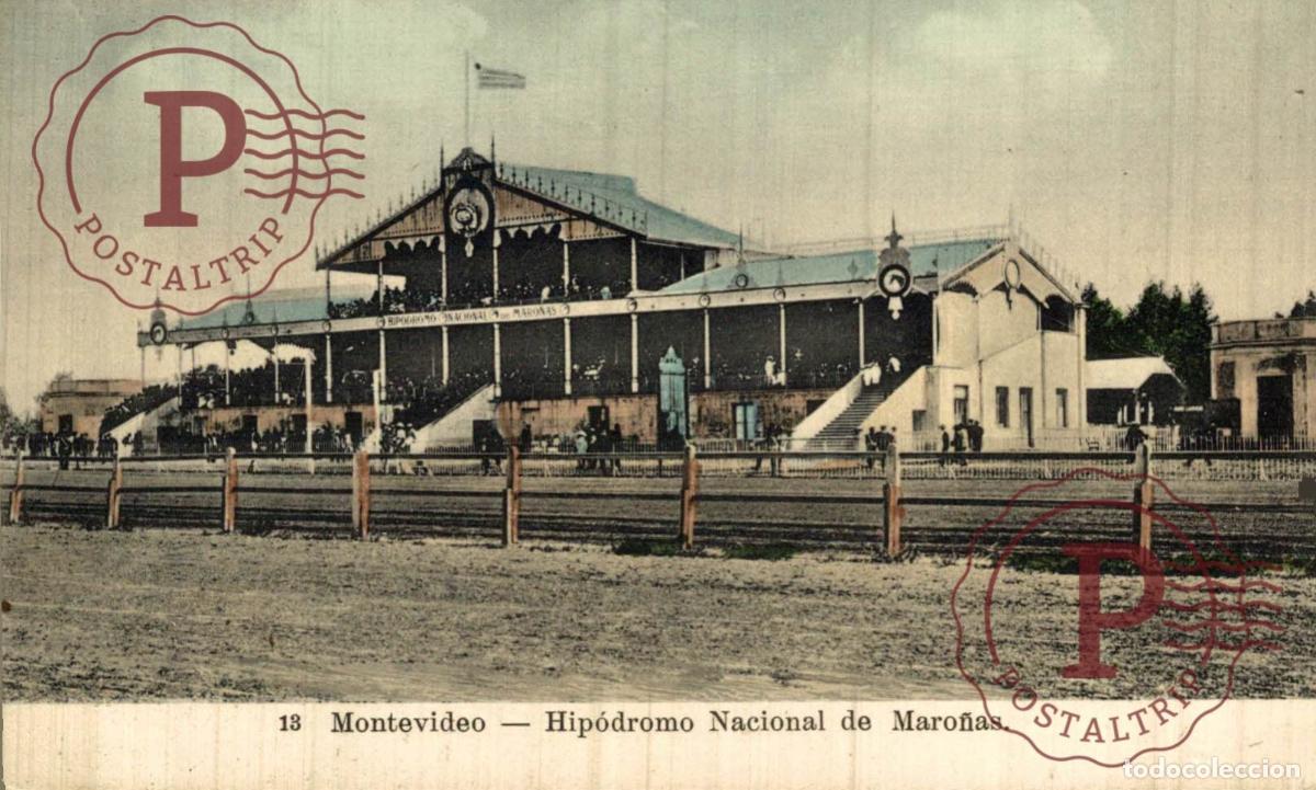Postales: URUGUAY. MONTEVIDEO. HIPODROMO NACIONAL DE MARO&Ntilde;AS.