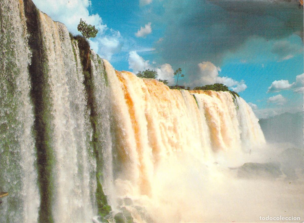 Postales: Postal de las Cataratas del Iguaz&uacute;, Saltos Floriano y Deodoro, Brasil