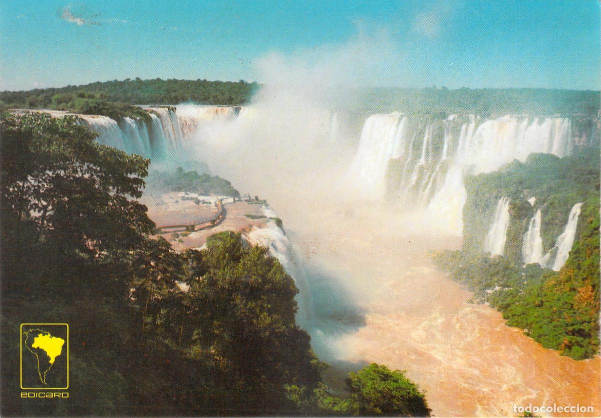 Postales: Postal de las Cataratas del Iguaz&uacute; en Foz do Igua&ccedil;u, Brasil