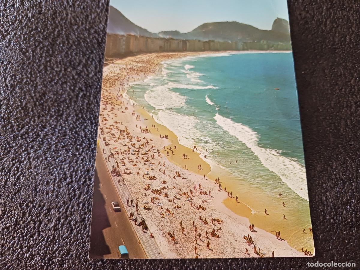 Postales: brasil turistico, rio de janeiro, praiade copacabana, circulada 1970