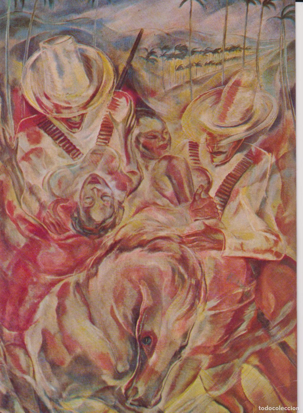 Postales: POSTAL DE LA OBRA DE CARLOS ENRIQUEZ, RAPTO DE LAS MULATAS &ndash; CUBA ALEGRE &ndash; ESCRITA
