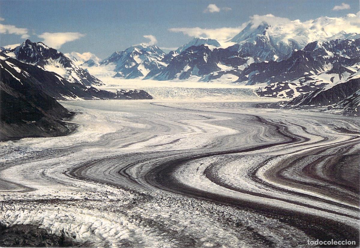 Postales: Postal del Glaciar del Parque Nacional Kluane en Yuk&oacute;n, Canad&aacute;