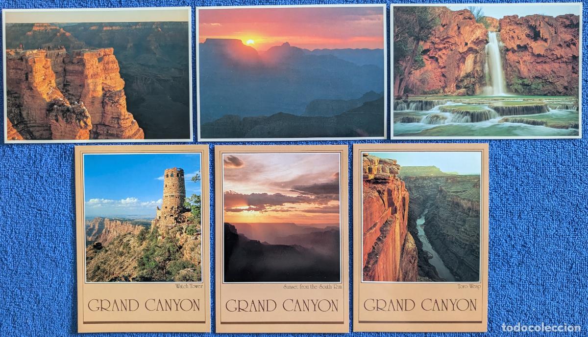 Postales: Lote de 6 postales de EL Gran Ca&ntilde;&oacute;n del Colorado - Arizona - USA (1983)