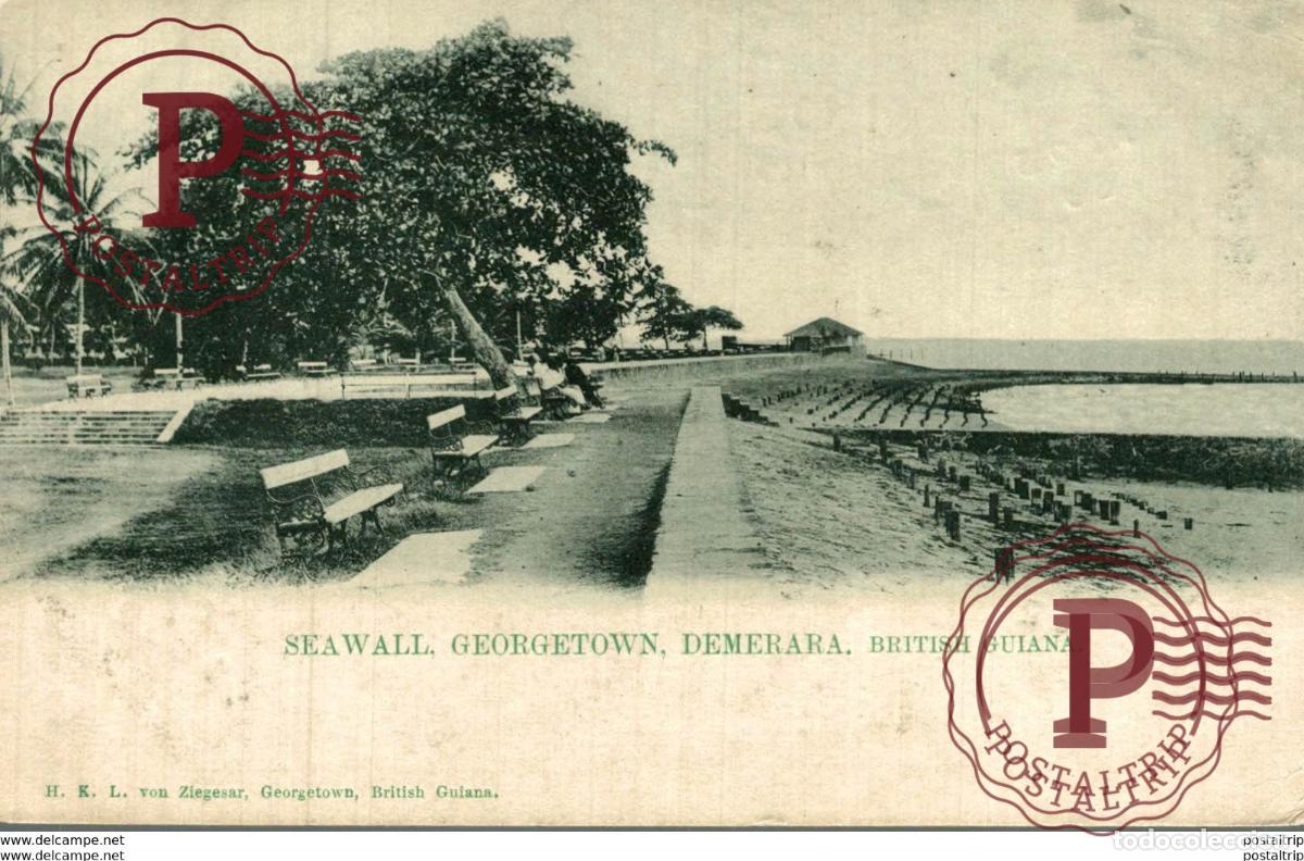 Postales: SEAWALL GEORGETOWN DEMERARA BRITISH GUIANA GUYANE BRITANNIQUE GUAYANA
